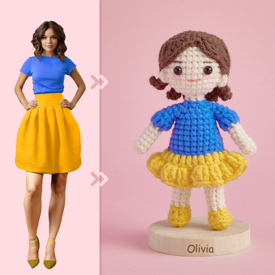 Full Body Customizable 1 Person Custom Crochet Doll Personalized Gifts Handwoven Mini Dolls - Snow White