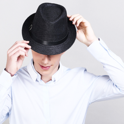 Men/Women's UV Sun Protective Straw Fedora Hat with Leather Buckle Band Valmaro Raffia Hat