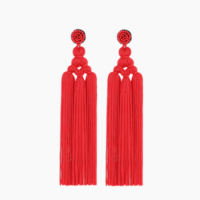 Handmade Bohemian Tassel Ear Drop Dangle Earrings Vintage Fringe Stud Earrings