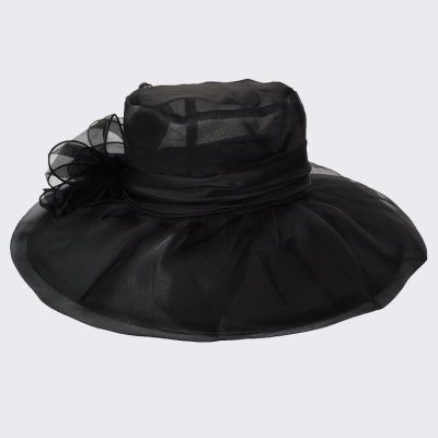   Women Organza Flower Hat Kentucky Derby Fascinator Lady Cocktail Tea Party Church Wedding Bridal Hat