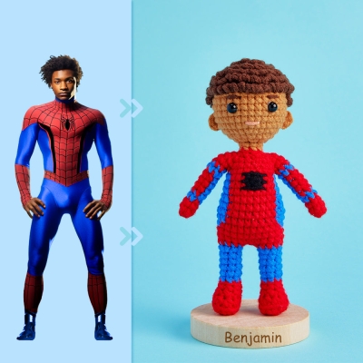 Full Body Customizable 1 Person Custom Crochet Doll Personalized Gifts Handwoven Mini Dolls - Spiderman