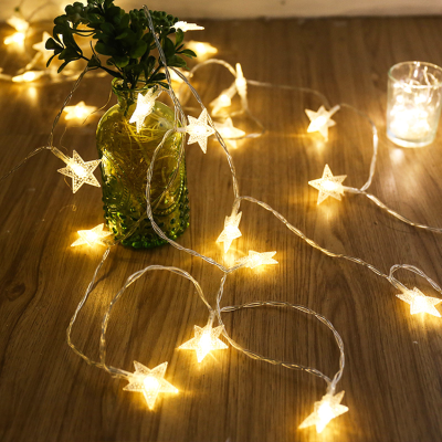 Christmas Star String Lights, 20ft 40 Led Star Decorative String Lights For Indoor Outdoor Garden Patio Yard Camping Birthday Party Wedding Home Decor