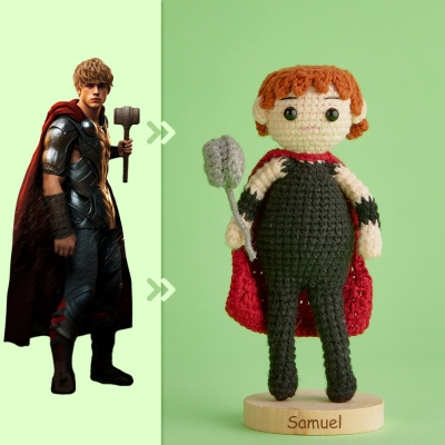 Full Body Customizable 1 Person Custom Crochet Doll Personalized Gifts Handwoven Mini Dolls - Thor