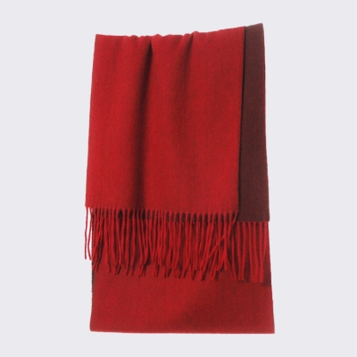   Unisex 100% Wool Scarf, Double-Sided Thickened Thermal Shawl