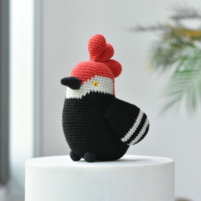 Woodpecker Crochet Toy - Woodpecker Handmade Decoration Gift - Crocheted Bird Gift - Free Custom Color