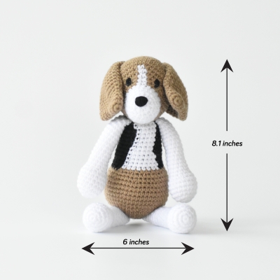 Beagle Dog Amigurumi Animal Crochet Stuffed Kid Plush Toy High Quality