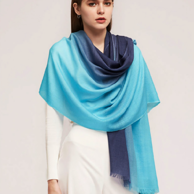   Women's Wool Scarf Large Wool Wrap Soft Ombre Scarf