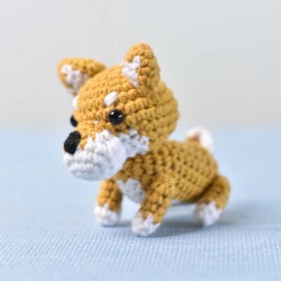 Shiba Dog Crochet, Miniature Shiba, Miniature Dog, Tiny Puppy, Tiny Shiba Dog