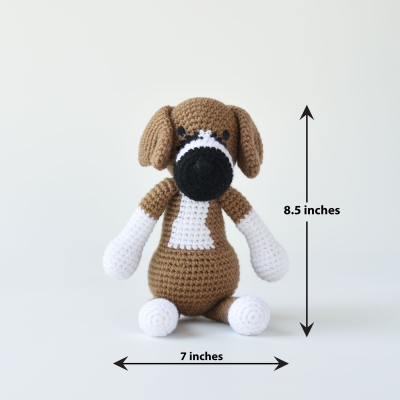 Crochet Boxer Dog Stuffed Toy - Boxer Amigurumi Puppy - Dog Lover Amigurumi Gift