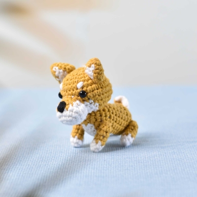 Shiba Dog Crochet, Miniature Shiba, Miniature Dog, Tiny Puppy, Tiny Shiba Dog