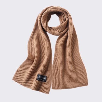   100% Wool Women's Scarf, Warm And Versatile Short Vertical Striped Scarf