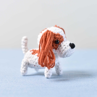 Spaniel Dog Crochet, Miniature Crochet Dog, Miniature Dog, Tiny Puppy, Tiny Dog