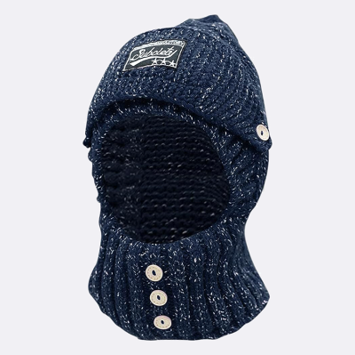 2 in 1 Mask Scarf Knitted Hat Breathable Skin-friendly Warm Outdoor Riding Scarf Hat Sets