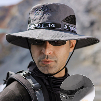 UPF 50+ Hats Men Sun Protector UV-proof Bucket Hat Large Wide Brim for Beach Fishing＆Hiking