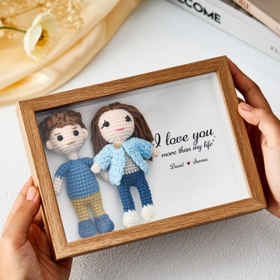 Full Body Custom Crochet Dolls Handmade Mini Look alike Dolls Personalized Name Photo Frame