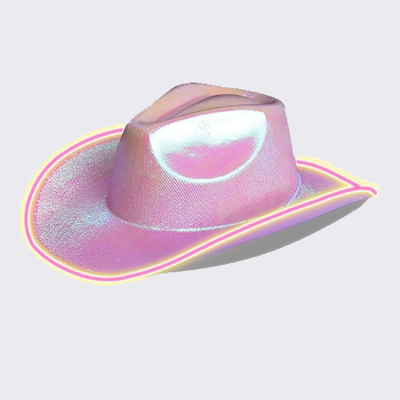   Pink Cowgirl Cowboy Hat for Parties Light Up Birthday Hat for Party, Halloween
