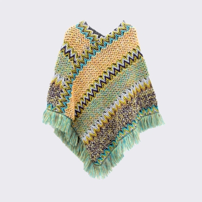   Pullover Shawl Cape Retro Elegant Knitted Poncho Warm Cardigan Sweater Coat