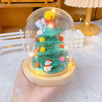 Crochet Christmas Tree Night Lamp, Handmade Knitted Xmas Tree Ornaments
