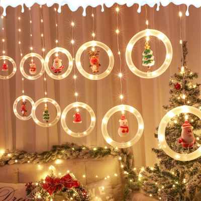   Christmas Light String Santa Claus Cartoon Style LED Light Room Outdoor Branch Decoration Light