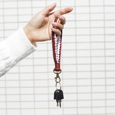 Macrame Hand-woven Wristlet Keychain Lanyard Boho Keychain Teacher Gift Braided
