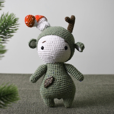 Mushroom Crochet, Amigurumi Stuff Mushroom Doll, Stuff Doll Handmade