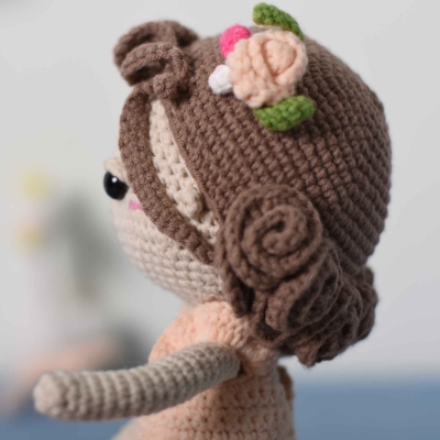 Crochet Amigurumi Ballerina Doll & Her Little Swan, Ballet, Handmade Doll