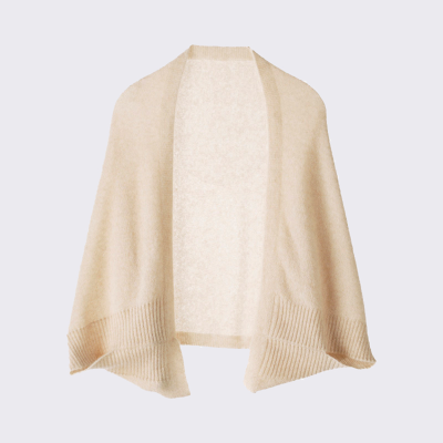   Women's Cashmere Scarf Simple Solid Color Wrapped Elegant Buttonless Knitted Shawl Two-Purpose