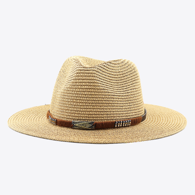   Women Straw Sun Hat Mens Cowboy Style Garden Hat UPF 50+ Wide Brim Summer Hat