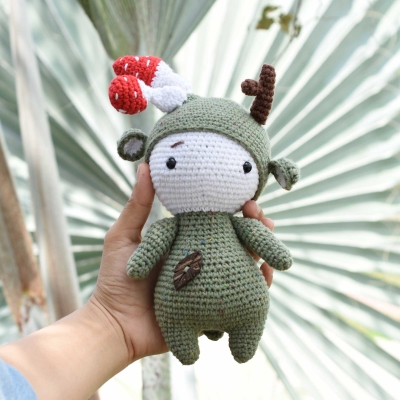 Mushroom Crochet, Amigurumi Stuff Mushroom Doll, Stuff Doll Handmade