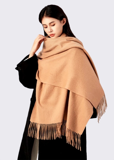   Unisex Cashmere Scarf Solid Color Versatile Warm Oversized Cashmere Shawl