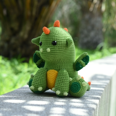 Amigurumi Dragon Crochet Stuff Animal, Crochet Dragon Toy, Dragon Stuff Animal