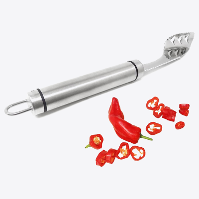Pepper Seed Corer Remover, Jalapeno Pepper Corer Tool Chili Deseeder, Sharp Edge Kitchen Gadget Seed Remover