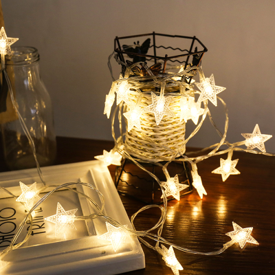 Christmas Star String Lights, 20ft 40 Led Star Decorative String Lights For Indoor Outdoor Garden Patio Yard Camping Birthday Party Wedding Home Decor